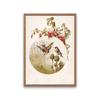 Garden birds poster, goldfinch bird, beaked warbler bird and hyacinth flower, four bengal birds, audubon bird print decoration,