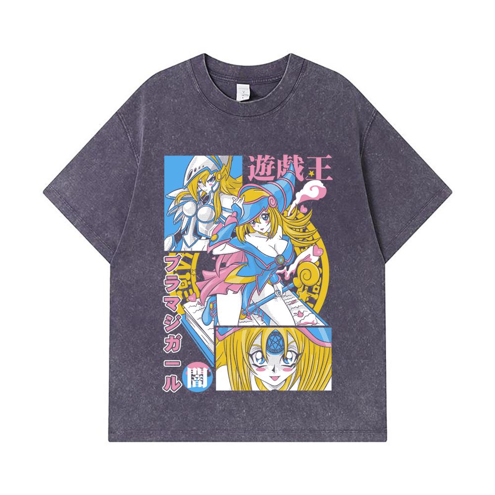 275 GSM Washed T-shirts 100% Cotton Yu-Gi-Oh V4 Maga Obscura Print Unisex Heavy Cotton T Shirt