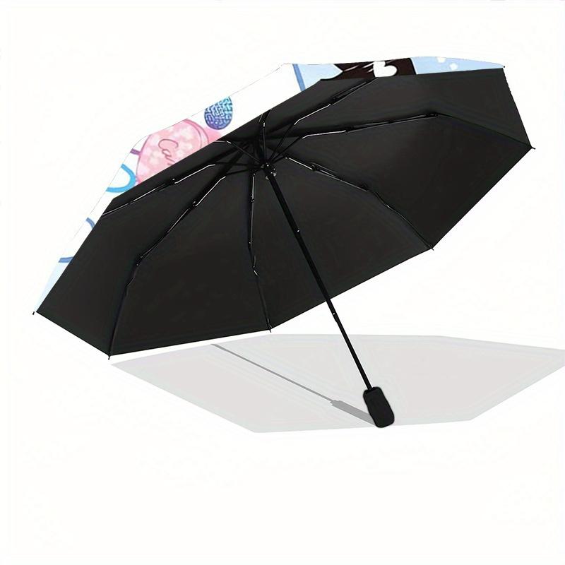 1pc Cinnamoroll & Baby Ideas Pattern Automatic Umbrella Is Fashionable and Good-Looking, a Portable 3-Fold Umbrella, Suitable for Travel and Daily Use