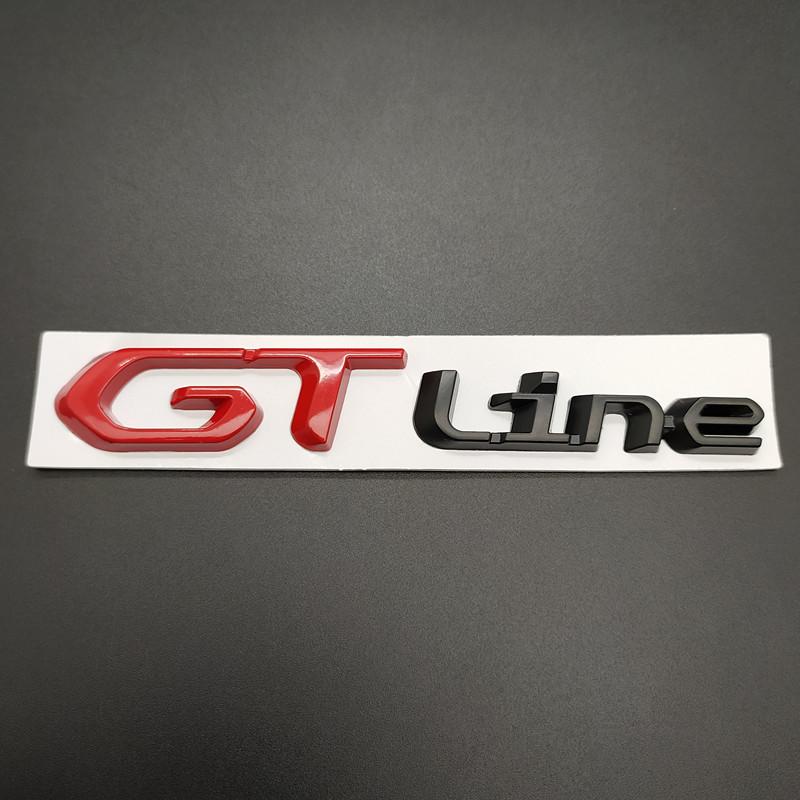 SQOB1 3d metal Car Sticker GT Line Emblem Sticker Rear Trunk Sticker For Proceed GT LINE Peugeot 206 207 208 308 408 508 5008 3008
