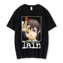 Anime Serial Experiments Lain T-Shirt Men Women Graphic T Shirts Unisex Iwakura Manga Girl Sci Fi Short Sleeve Casual Tee Tops 16
