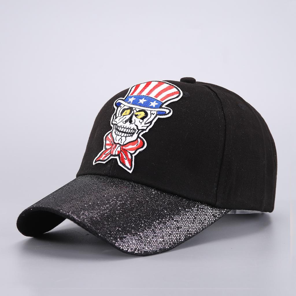Skull Baseball Cap Halloween Party Funny Scary Expression Design Costume Party Accessories For Men Women Unisex