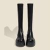 New Soft Leather Platform Boots Elastic Thin Boots Heightening Long Boots Tall Knight Boots Women