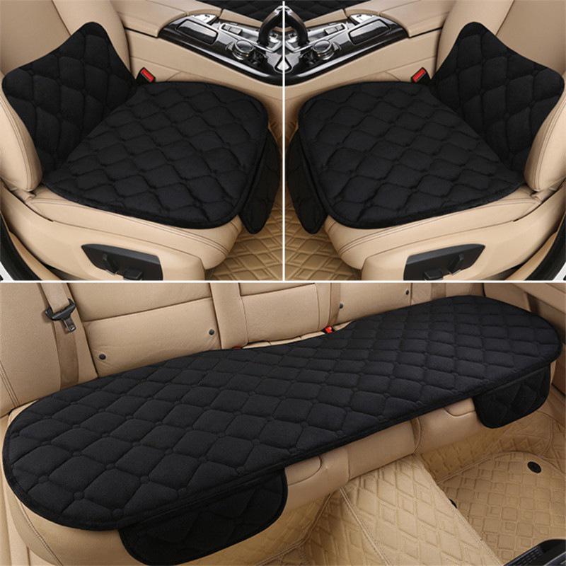 Winter Plush Car Seat Cushion – Non-Slip Thickened Pad with Backrest for Comfort