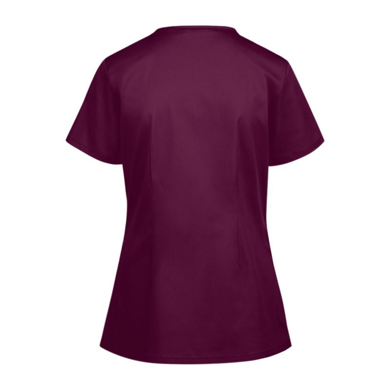 Nurse Uniform for Men Women Nursing Short Sleeve V-neck Blouse Scrubs Tops with Pocket Working Protective Clothes