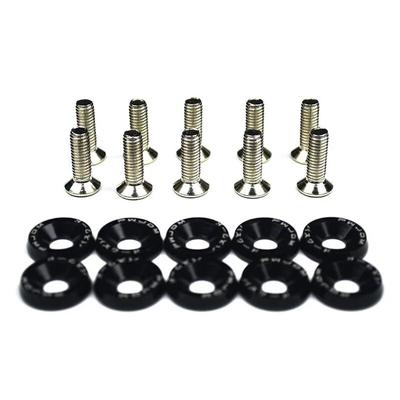 10 PCS M6 Auto Modifizierte Befestigungselemente Kotflügelscheibe Stoßstange Motor Konkave Schrauben Kotflügelscheibe Nummernschildschrauben Auto Styling Dichtung