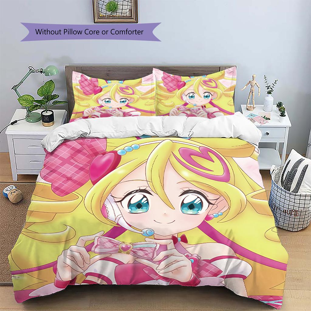 Pretty Cure Character Duvet Cover & Pillowcases, Pretty Cure Fan Bedding, Ideal Gift.chl