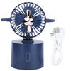 Faltbarer Schreibtischventilator mit Digitalanzeige, USB-wiederaufladbarer Handventilator mit einstellbaren Geschwindigkeiten, Leistungsstarker Kühlventilator für Büro, Zuhause und den Außenbereich