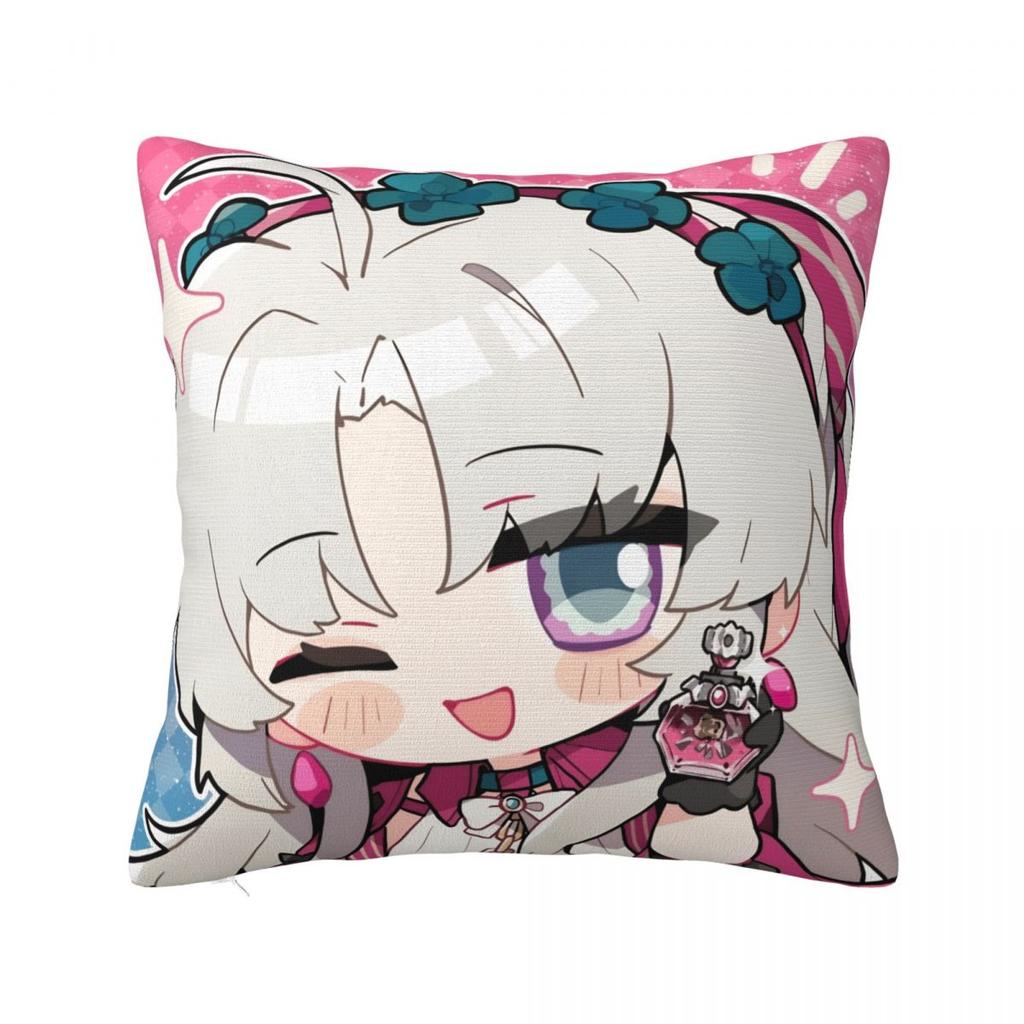 Pillow Case Cute Q Version Wuthering Waves Rinascita Phoebe Zani Square Pillow Cover Kawaii Cushion Cover Car Home Decorative