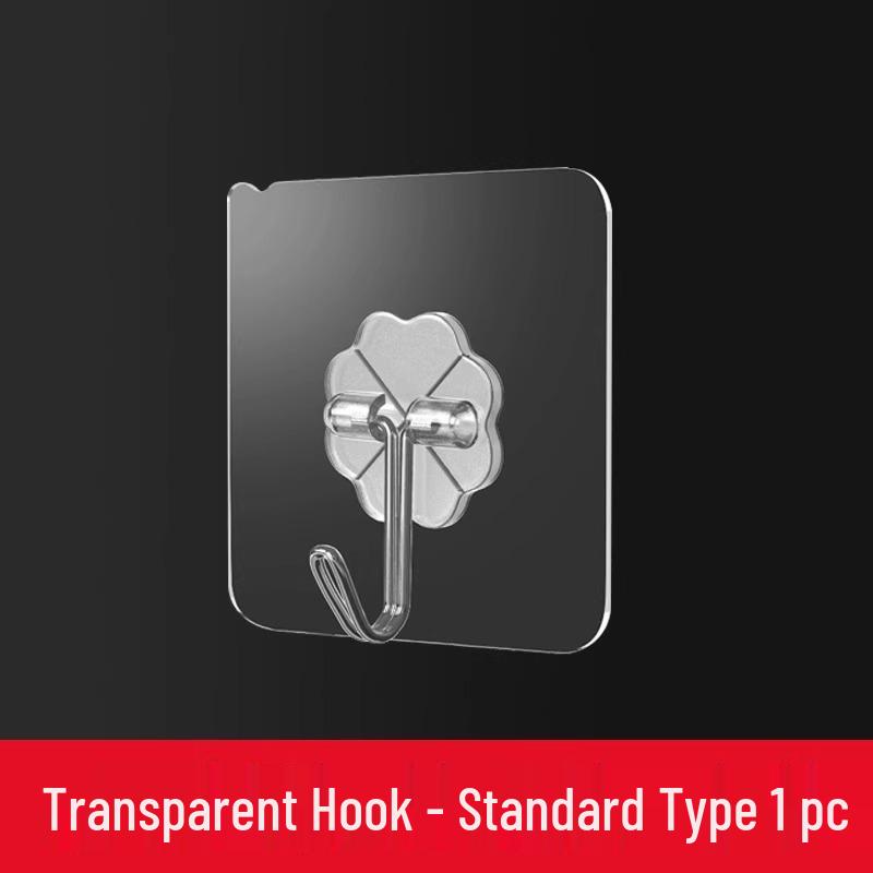 

Прочный самоклеящийся настенный прозрачный крючок - Без сверления, присоска с высокой несущей способностью для домашнего и кухонного использования