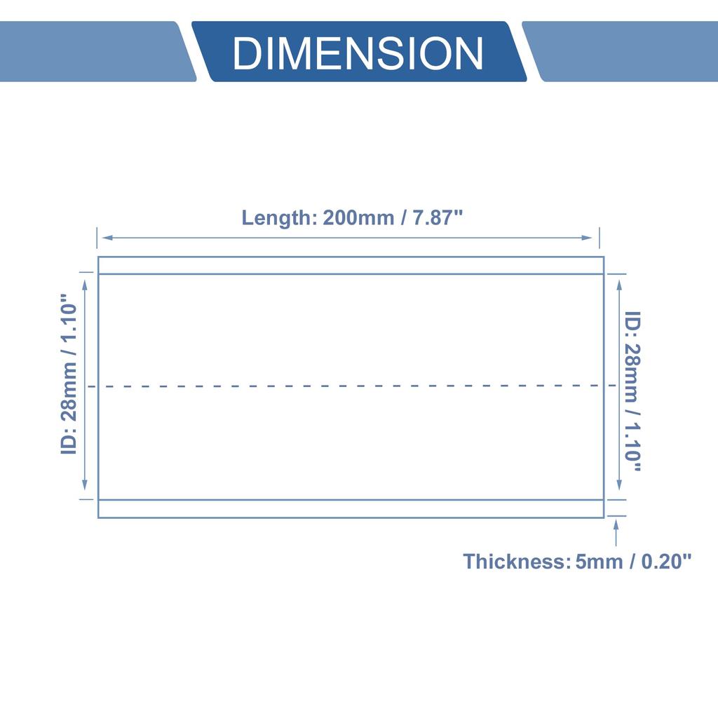 X AUTOHAUX 1 Set Inner Diameter 28mm/1.10" Length 200mm/7.87" 0 Degree Straight Blue Car