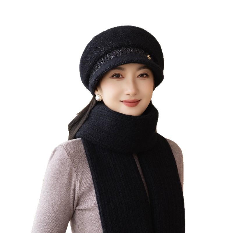 In Autumn And Winter, The Elderly Are Cold-Proof, Velvet And Warm, Knitted Hats, Women'S Thickened Basin Hats, And Trendy Wool Are Versatile.