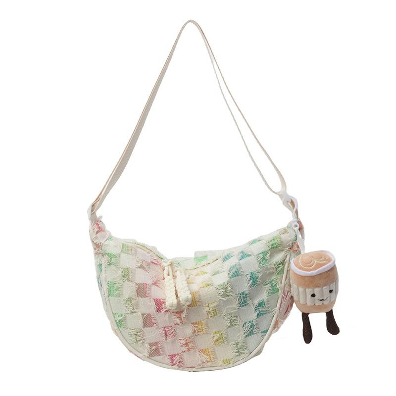 Wenyi Fan Personality Splicing Retro Style Contrast Color Pentagram Women's Small Square Bag 24 Spring New Shoulder Crossbody Bag