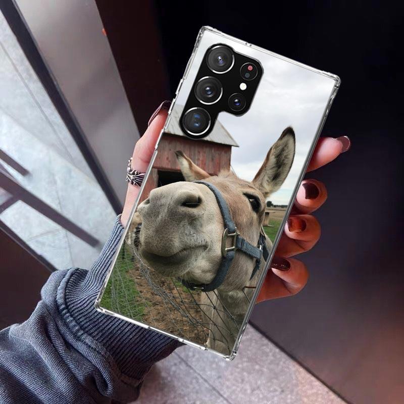 Funny Donkey Phone Case For Samsung Galaxy S23 S24 S25 Edge S26 Ultra S22 + S21 Plus S20 FE Cover Silicone Print Shell Galaxy S2