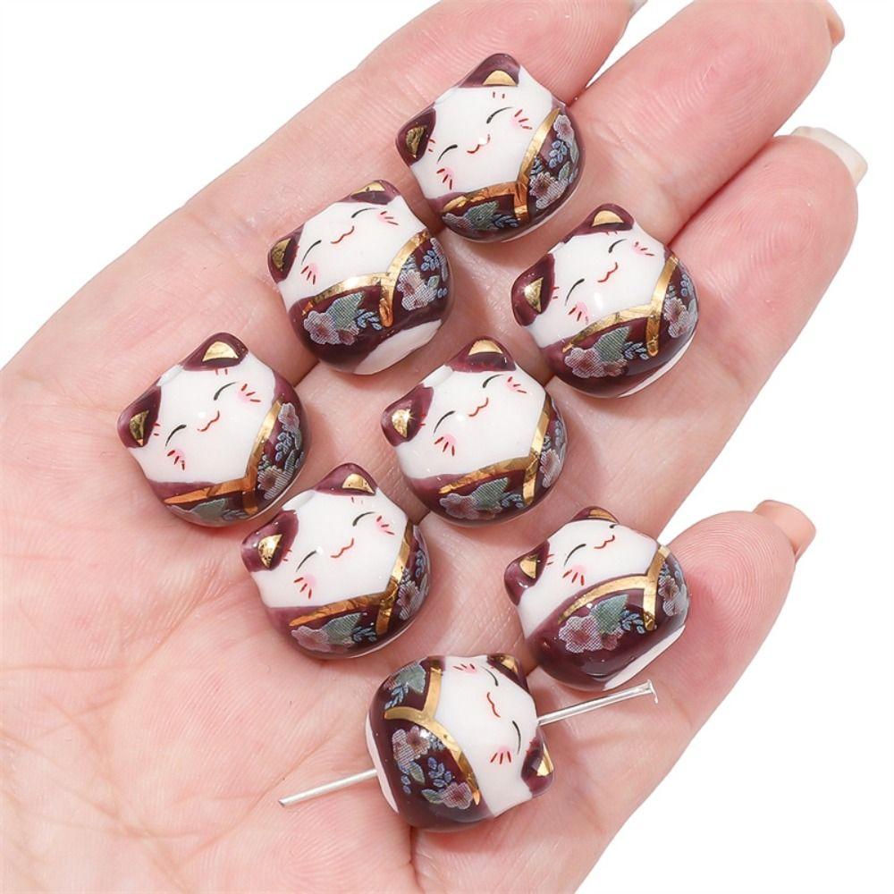 Makeing Bracelet Plutus Cat Beads Cat DIY Jewelry Accessory Pretty Maneki-neko Beads  DIY Jewelry