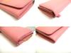 Authentic PRADA Pink and Gray Deer Leather Bifold Long Flap Wallet #a636  Refurbished