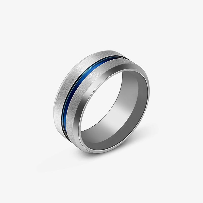 

Стильное и простое утопленное кольцо из титановой стали диаметром 8 мм, матовое кольцо из матовой нержавеющей стали для мужчин и женщин 11
