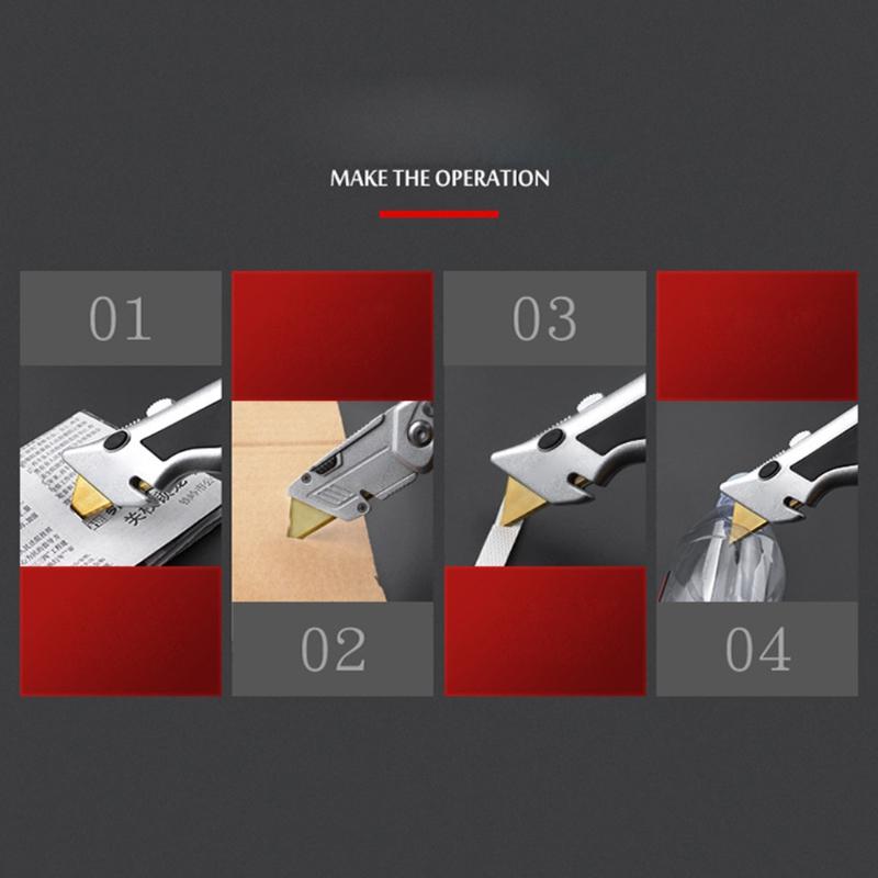 Utility Knifes Replacement Blades,  Spare Blade Pack with Utility Knife Included(10 Pack)