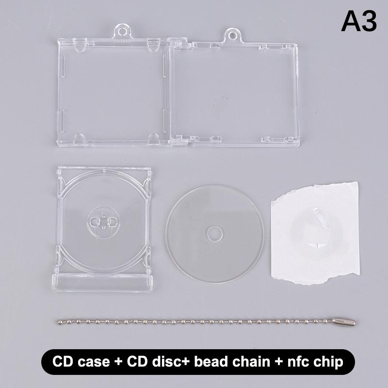 Mini Nfc Functional Cd Disc Case Key Chain Peripheral Commemorative Album Key Holder For Diy Backpack Pendant