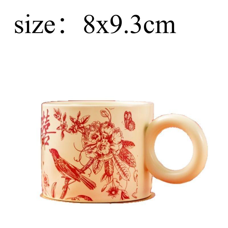 Holiday cup wedding gift for girlfriends, friends, souvenirs, high-end practical ceramic cup gift