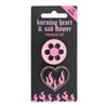 Something Different Burning Heart & Sad Flower Badge (Pack of 2)