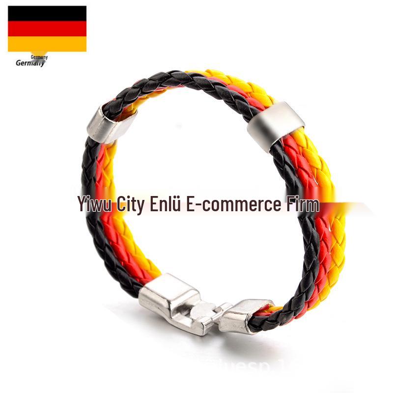 Customizable Faux Leather World Cup Color Bracelet