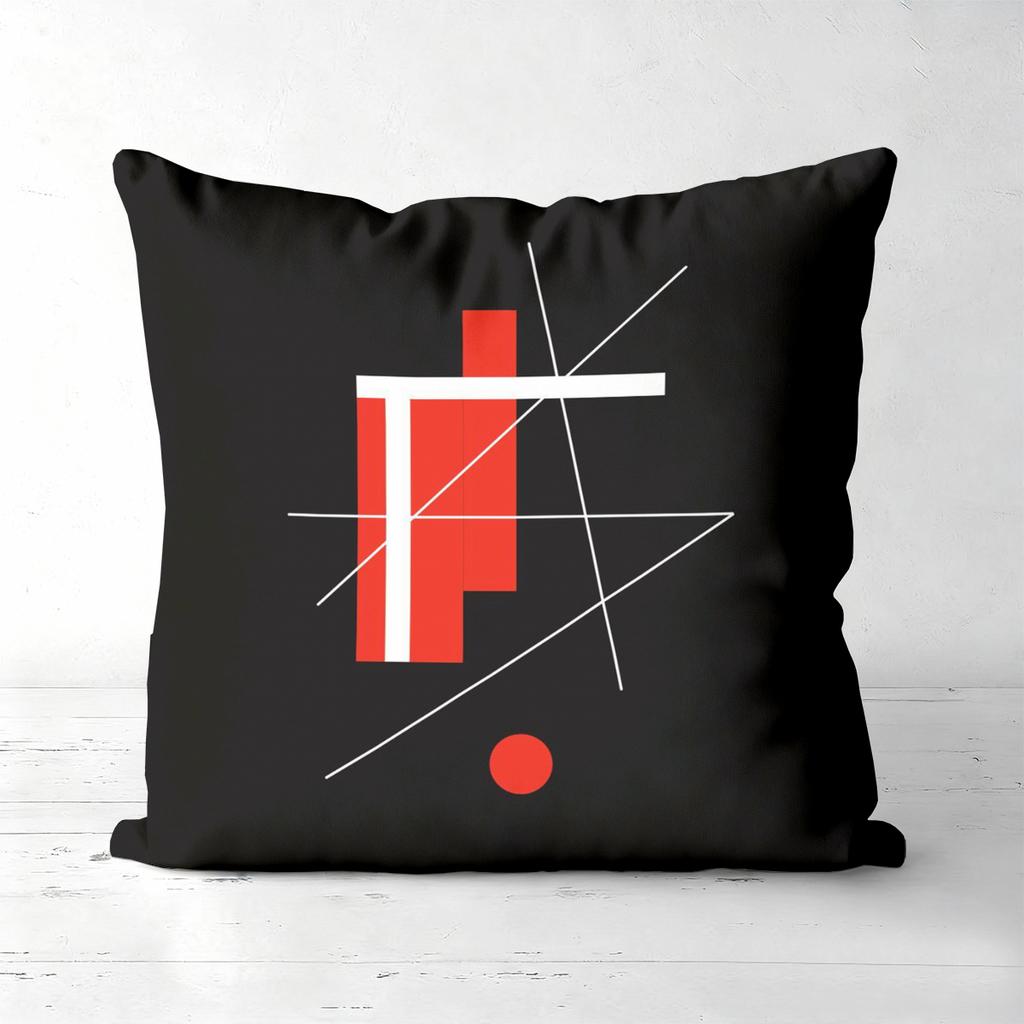Modern Abstract Pattern Black Throw Pillow Cases Polyester pillowcase, sofa decorative cushion cov Headboard Pillow