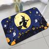 Spooky Halloween Cartoon Non-Slip Soft Washable Indoor Carpet Rug Door Mat - Pumpkin Ghost Black Cat Bat Festive Home Decoration