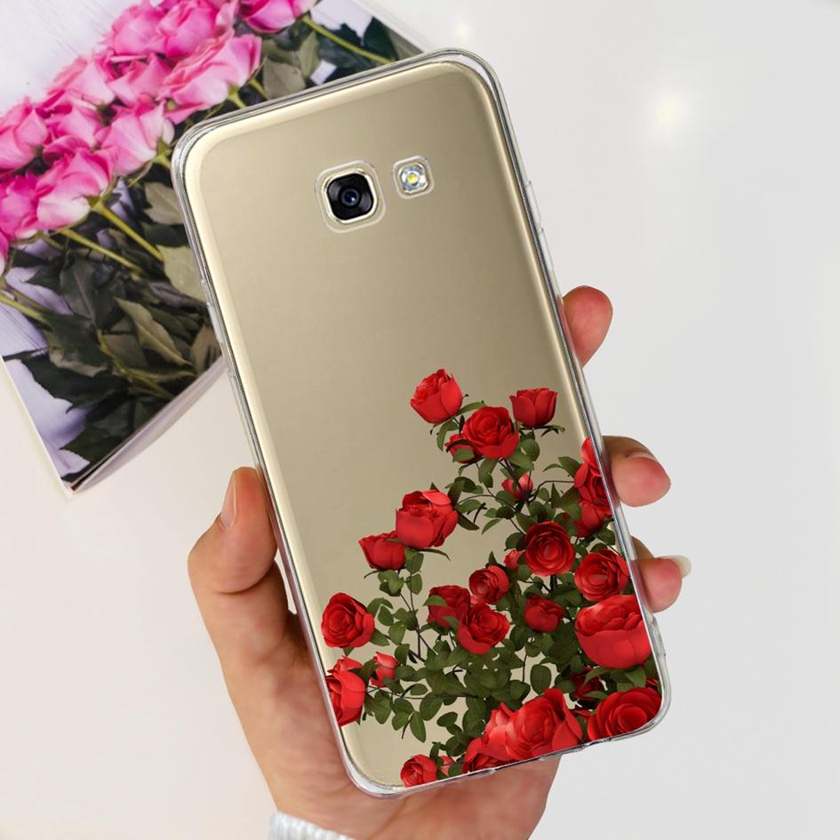 For Samsung Galaxy A5 2017 Case A520 A520F Popular Flower Transparent Silicone Soft Cover For Samsung A 5 2016 A510 A510F Bumper