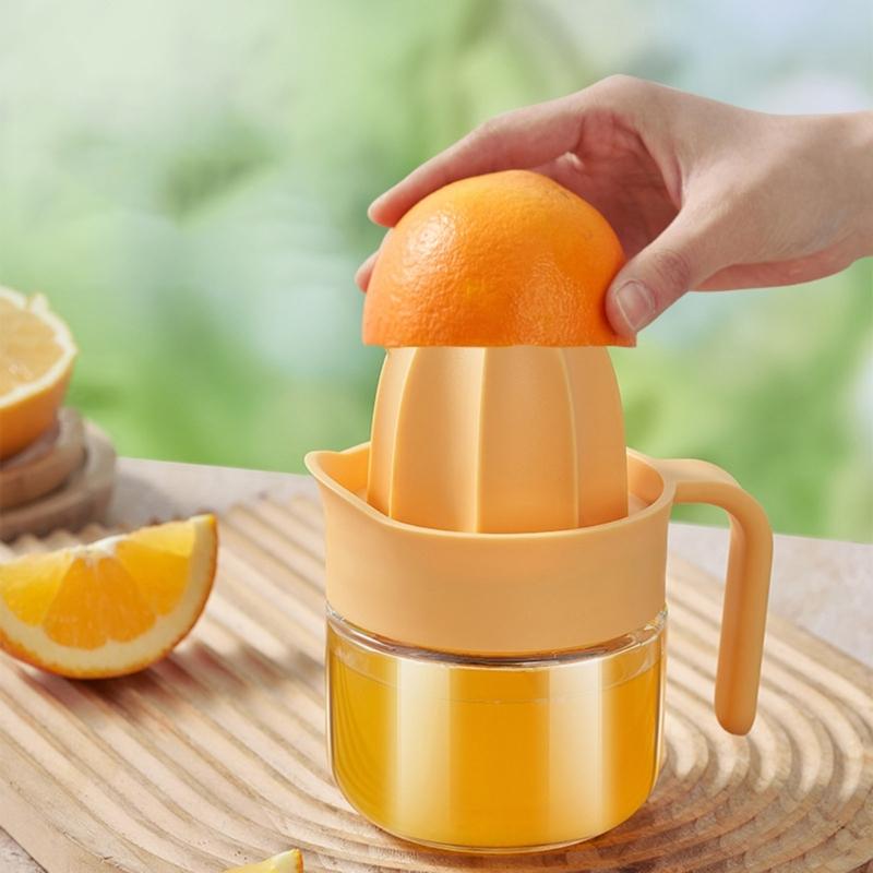 Citrus Juicer Manual Handheld Squeezer for Lemon Limes and Tangerines with Comfortable Grip Handle 280/450ml Capacity