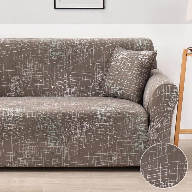 Lattice Printed Sofa Cover for Living Room Pet Kids Stretch Elastic Couch Cover for L Shape Sectional Furniture Protector