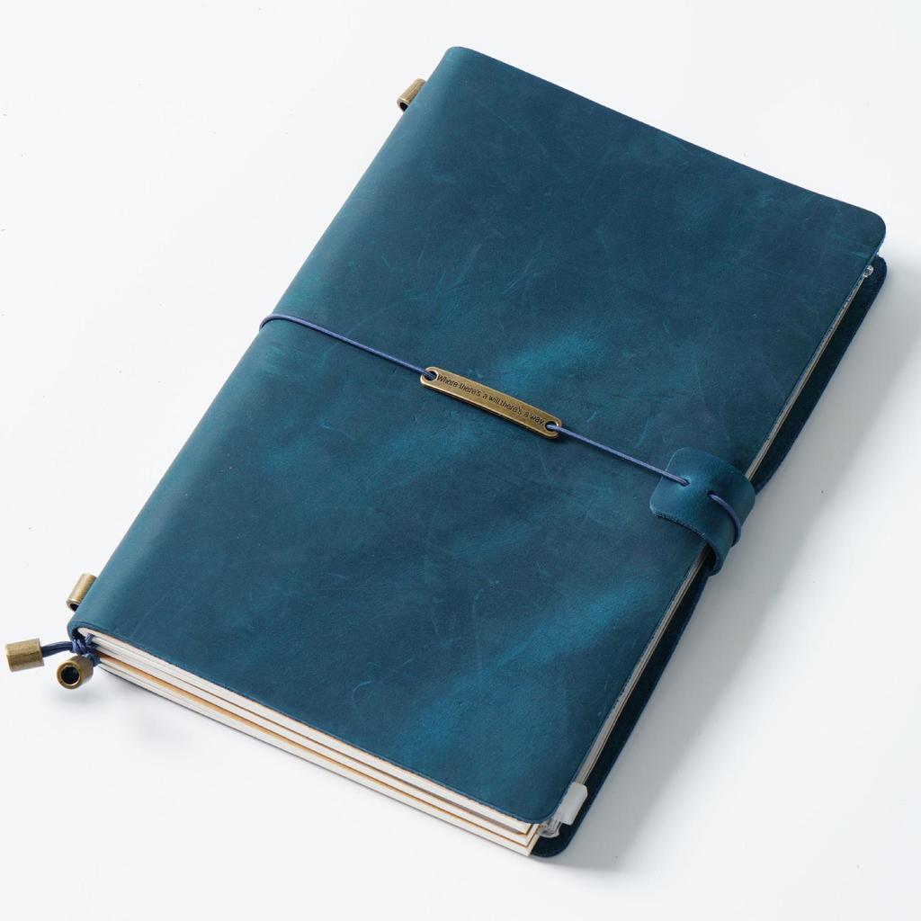 Cuaderno de Cuero Genuino TN Vintage - Diario y Bloc de Notas de Cuero Vacuno Crazy Horse Hecho a Mano En Stock