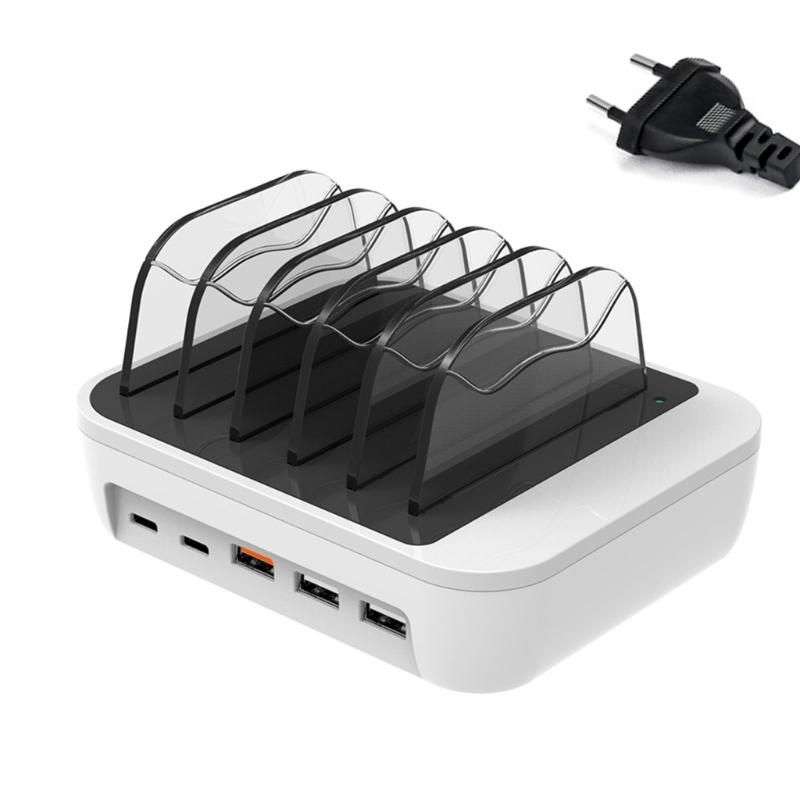 Desktop-Wall Home Fast-Charging Dock Station Charger Base for PC Tablet-Smartphone QC3.0-PD 5 Usb Multiport Hub-Splitter
