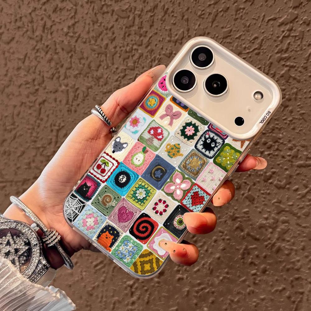 

Чехол-накладка для iPhone 17 16 15 14 13 12 11 Pro/ Max/Plus с узором в виде свитера, ударопрочная задняя крышка, защита от отпечатков пальцев iPhone 17