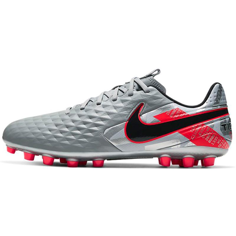 

Nike Legend 8 Academy AG Artificial Grey Red Training Soccer Shoes AT6012-906 44.5