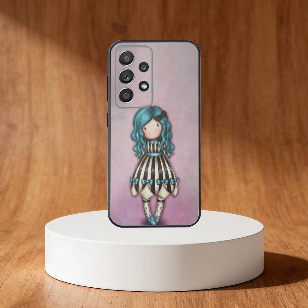 Lovely S-Santoro G-Gorjuss Series Phone Case For Samsung S25,S24,S21,S22,S23,S30,Ultra,S20,Plus,Fe,Note,10,9,5G Black Cover