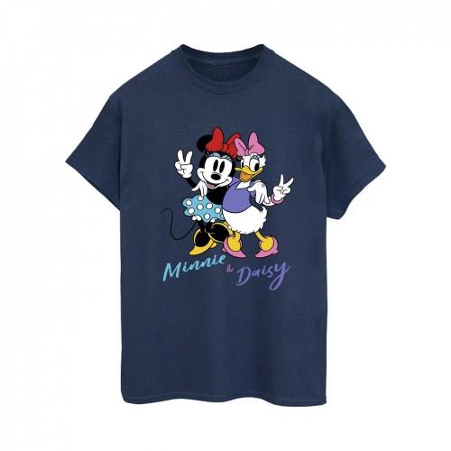 Disney Womens/Ladies Minnie Mouse And Daisy Cotton Boyfriend T-Shirt L blanc