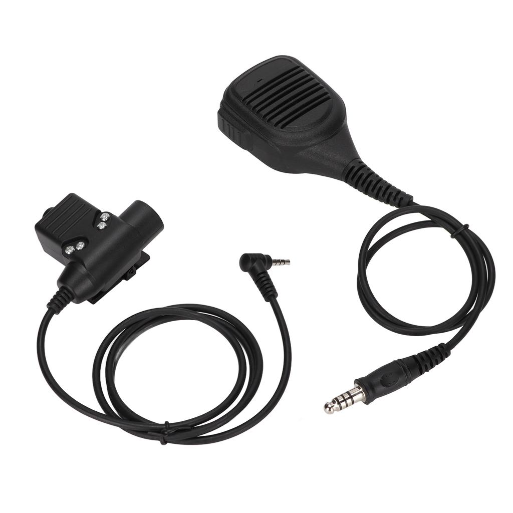 Handmikrofon U94 PTT 7,1 mm Hochfestes Schultermikrofon PU-Leitung mit Clip für Yaese VX3R