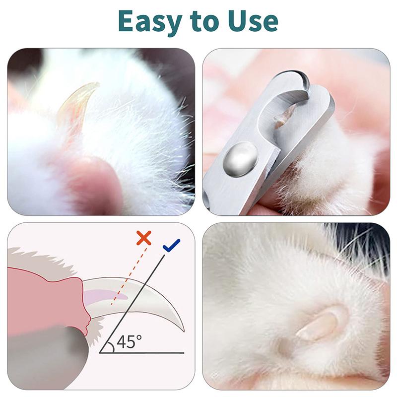 Professional Cat Nail Scissors Stainless Steel Pet Dog Grooming Gadgets Pet Nail Clippers Toe Claw Trimmer for Puppy Kitten