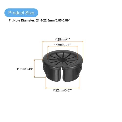 uxcell 10-Piece Grommet Cable Bushing, 22mm Mounting Diameter, Wire Hole Cap, Petal-Shaped Round Nylon, Wire Protection for Electrical Appliances, Aut