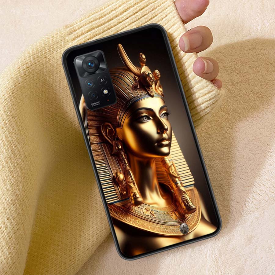 

Egyptian Queen Pharaoh Phone Case For Redmi Note 13 14 15 Pro Plus 12 13C 12C 15C 9 10 10C 9T 9C 9A TPU Soft Cover Clear Cell Ca Redmi Note 14 5G