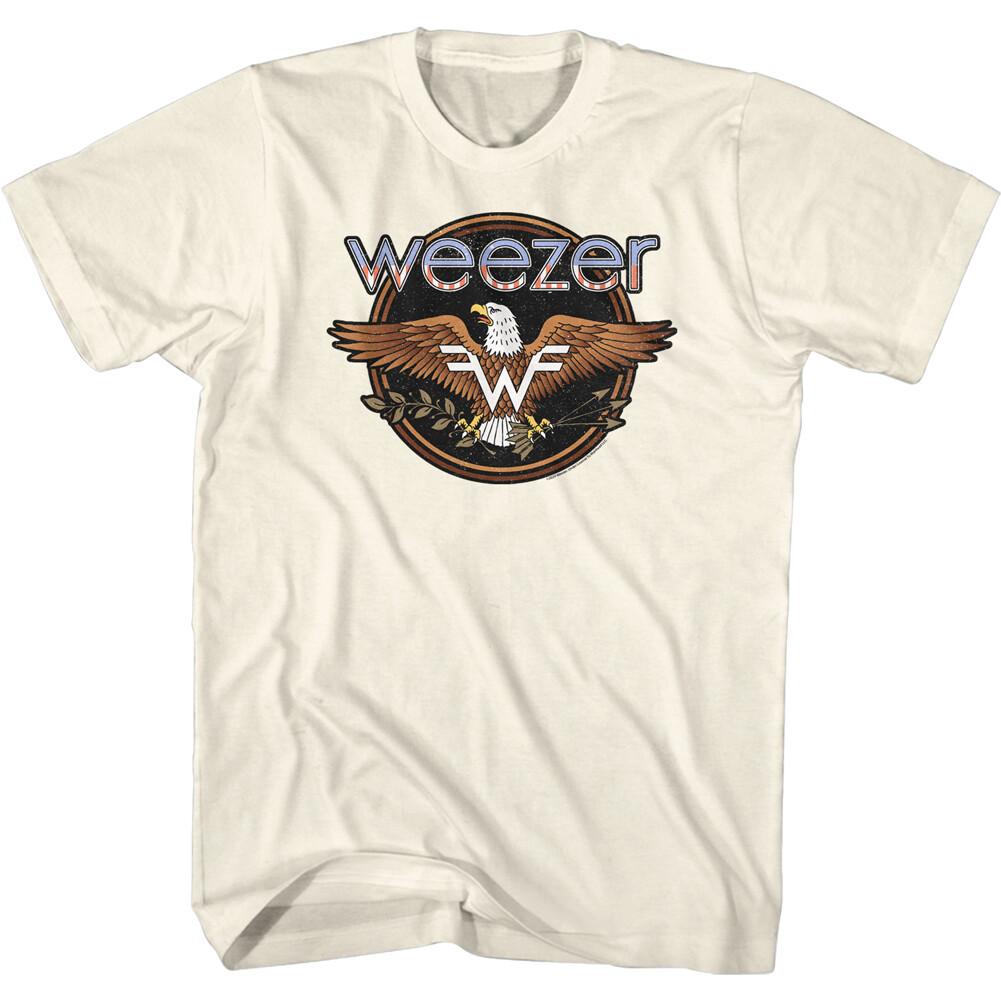 Weezer W Logo With American Eagle Men T Shirt Rock Music Merch S
