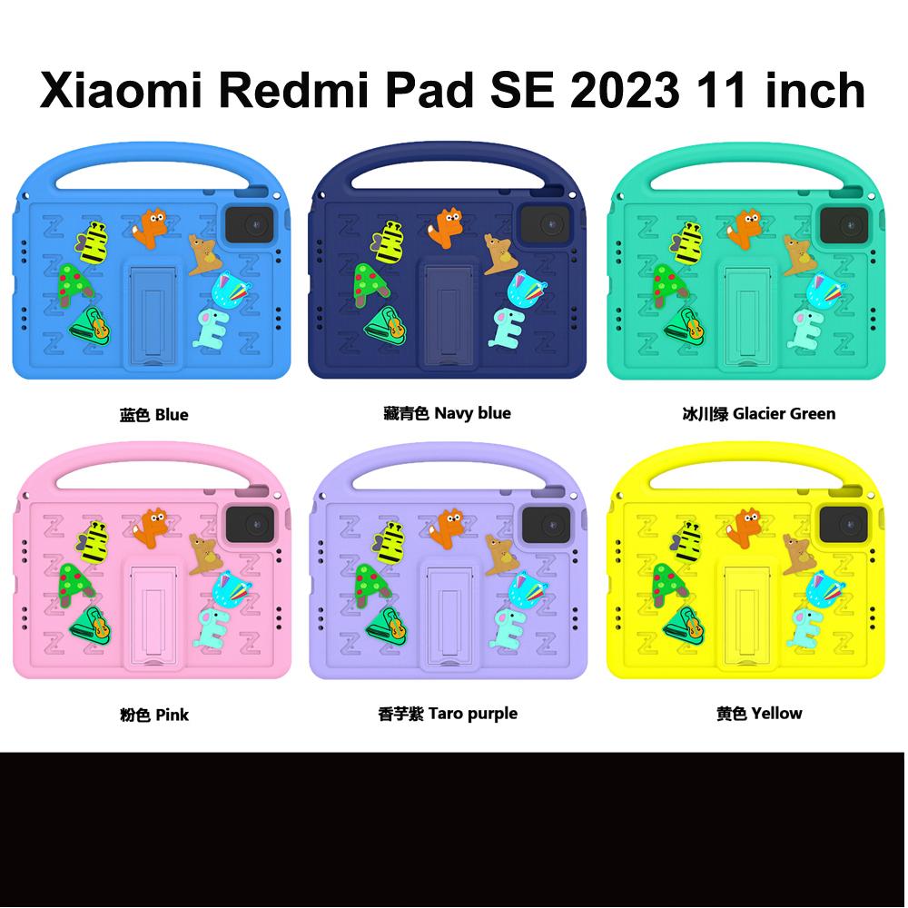 Xiaomi Redmi Pad SE 2023 11 Inch Case Kids Safe Cartoon Letter Portable EVA Foam Shockproof Stand Tablet Cover