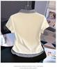 Camiseta de Manga Corta a Cuadros con Solapa para Mujer Talla Grande - Top de Moda Estilo Universitario Adelgazante Verano 2025