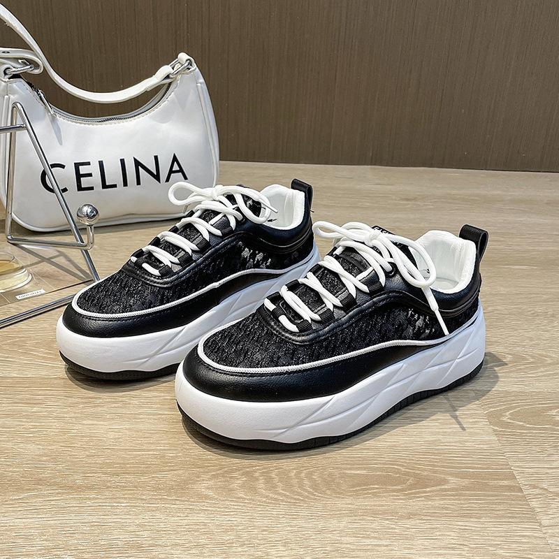 

Muffin casual thick baseplate shoes mesh breathable little white shoes women s summer 2025 new versatile mesh shoes women s shoes 40