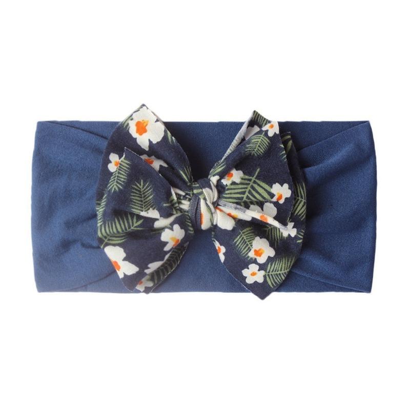 New baby headband, cute printed bow children's headscarf, thin breathable baby hair accessories