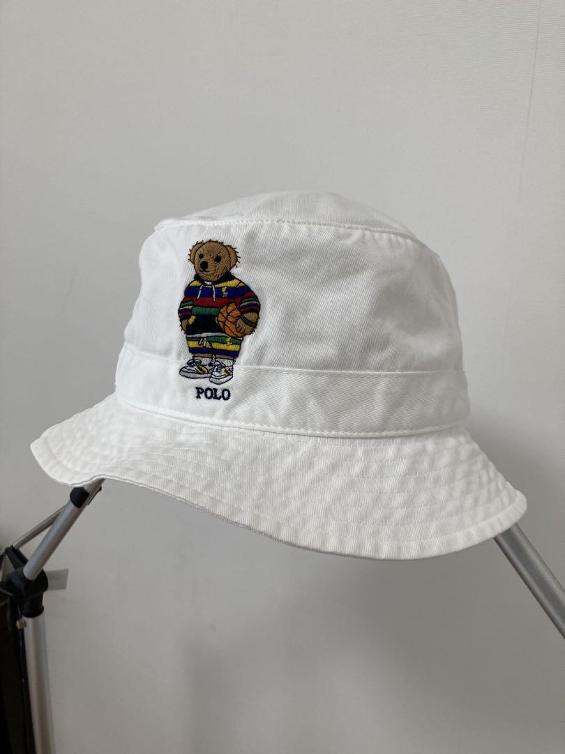 

[Б/У] Вышитая панама POLO Bear Белая XL