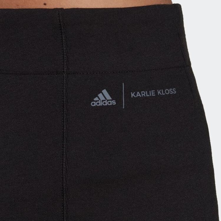 adidas Einfarbige Trainingshose mit geradem Bein Damen Unterteile Schwarz HE2994