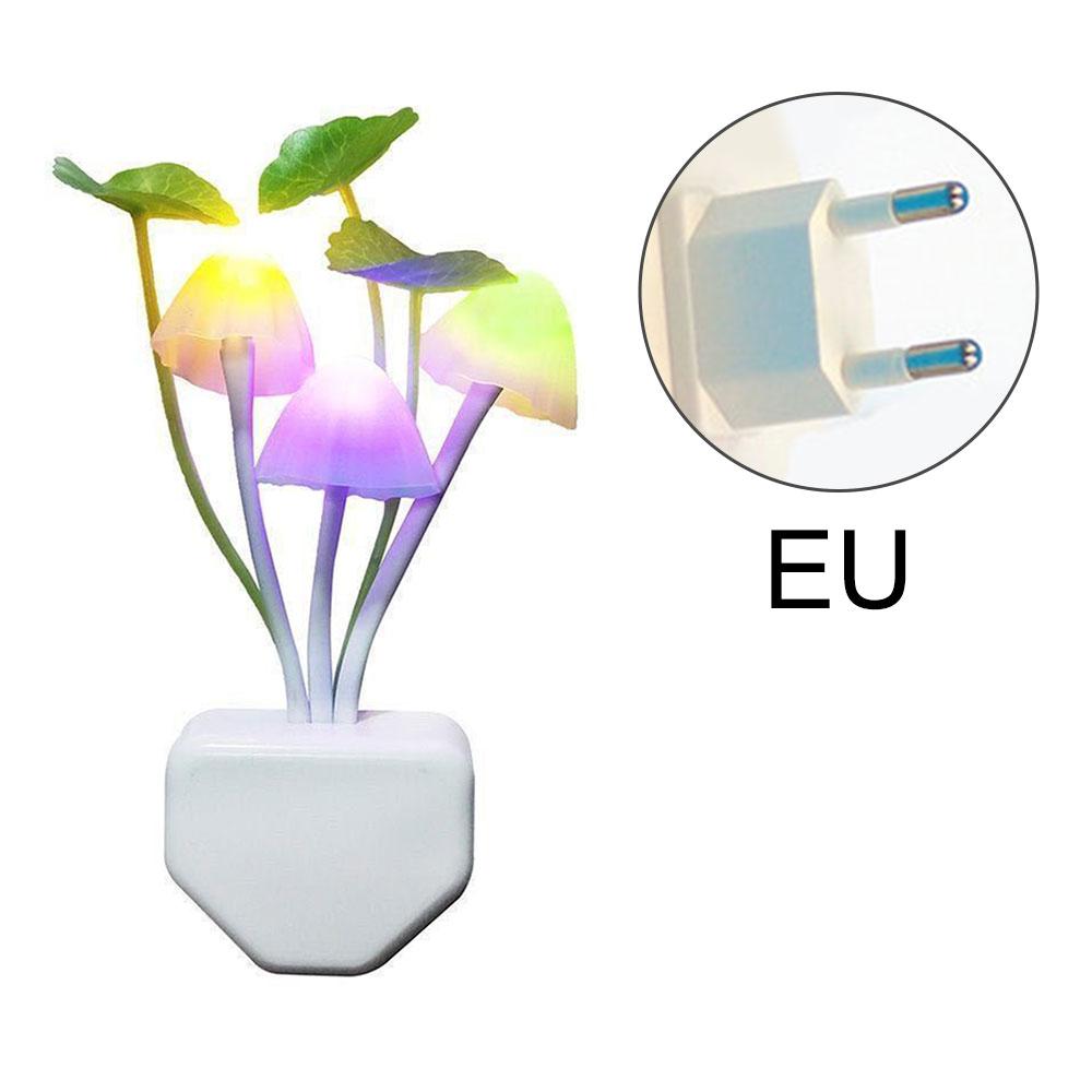 Novelty Night Light EU & US Plug Induction Dream Mushroom Fungus Luminaria Lamp 220V 3 LED Mushroom Lamp Led Night Lights