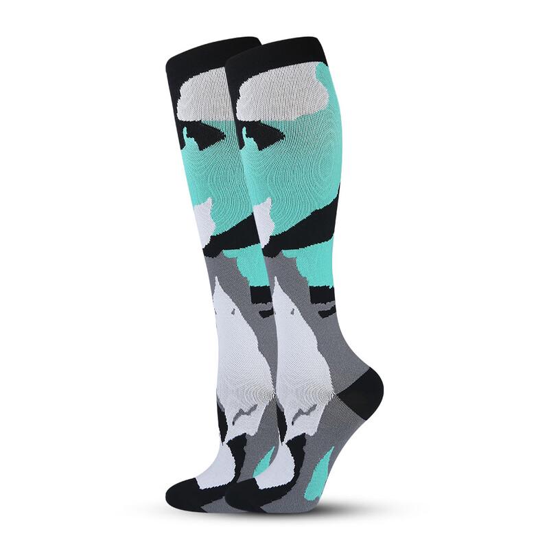 WEZHO Long Compression Sports Socks